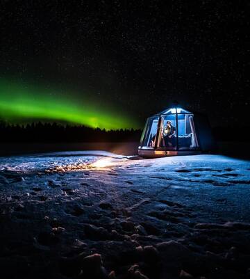 Фото номера Стеклянное иглу Мини-отель Arctic Guesthouse &amp; Igloos г. Рануа 6